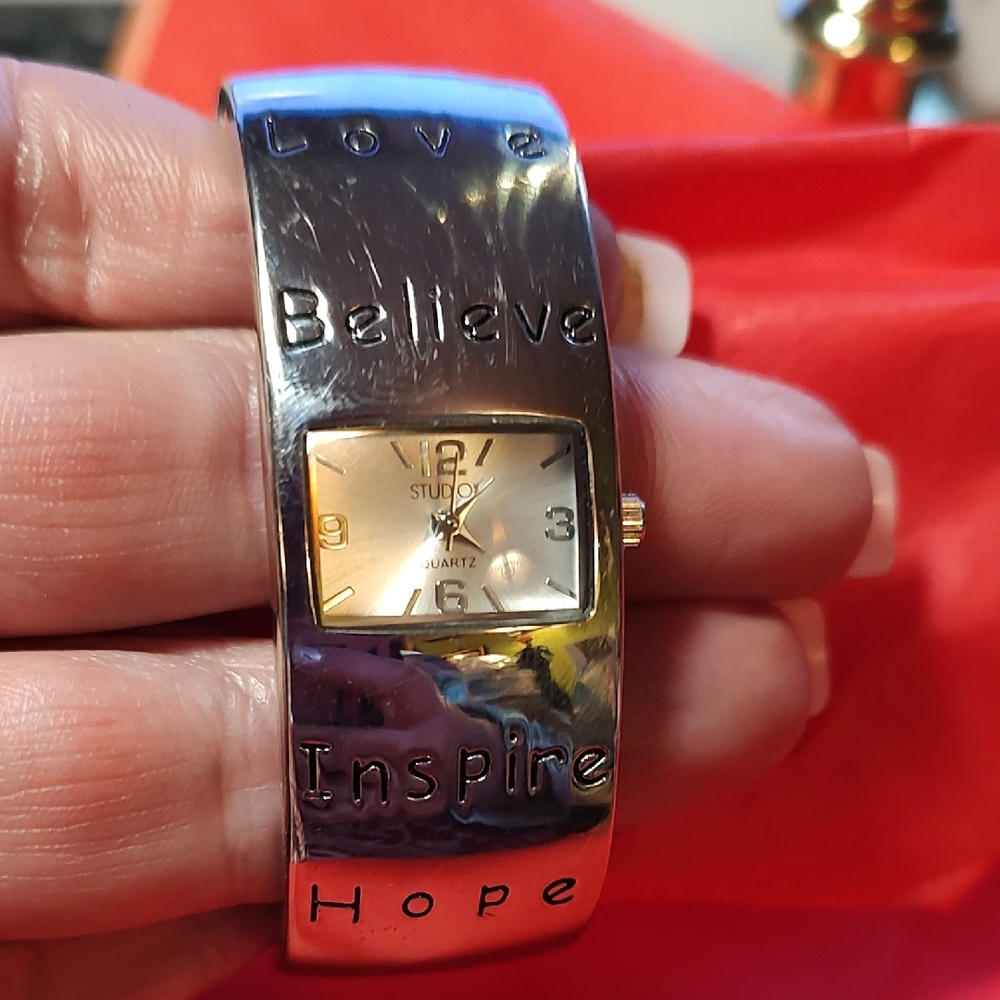Inspirational Cuff Watch
